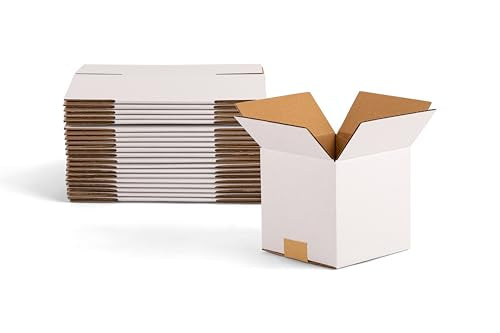5x5x5 inch Small Shipping Boxes, 5 x 5 White Box, 25 Pack - size: 5x5x5-inch 25-Pack