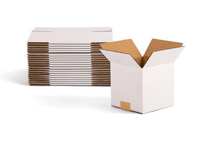 6x6x6 inch Small Shipping Boxes, 6 x 6 White Box, 25 Pack - size: 6x6x6-inch 25-Pack