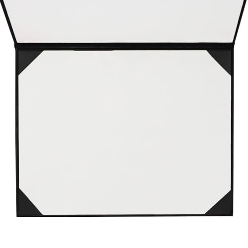 GraduationMall 8.5"x11" Smooth Padded Diploma Cover Certificate Holder Black,6-Packs - color: Black, size: 6 Packs