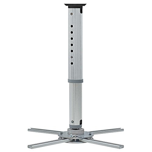 Cmple–Universal Projector Bracket Mount, Tilt & 360 Degree Swivel Ceiling Projector Mount with Adjustable Legs for LCD DLP Projectors - Max 44lbs (Silver) - color: Long - 19.5Inch