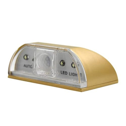 Key Light Door Lights, Small Motion Sensor Light with 4 LED Bulbs, Battery Powered Night Lights for Hallway, Stairway, Kitchen, Closet, Bedroom (2 Pack Gold) - color: Gold-2 Pack