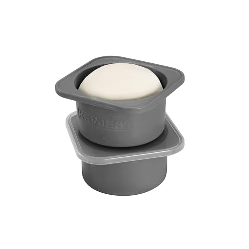 PLUS 1000ml Pizza Dough Proofing Containers, 2-Pack, Space Grey - color: Space Grey