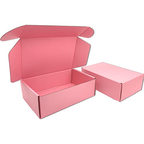 Small 9x6x3 Pink Shipping Boxes for Packaging Small Business Set of 25 Cardboard Cardboard Mailer Boxes for Shipping Mailing - color: Pink, size: 9x6x3 inch