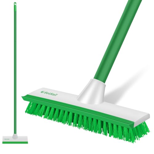 SetSail Floor Scrub Brush with 51-Inch Long Adjustable Handle Brush, Green - color: Green, size: 10in (Floor Brush)