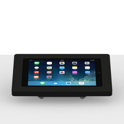 VidaMount Black Enclosure and Fixed Tilted 15° Desk/Surface Mount [Bundle] Compatible with iPad 9.7 (5th / 6th Gen), Pro 9.7", Air 1/2 - color: Black, size: iPad 9.7 (5th / 6th Gen), Pro 9.7", Air 1/2