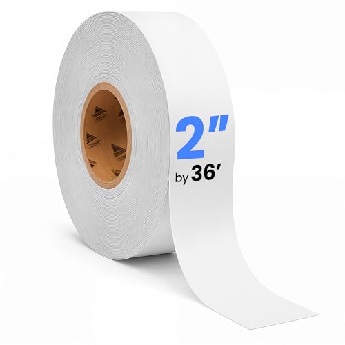 DuraMark EC700 Floor Marking Tape for Concrete and Pavement | Industrial Marking Tape for Warehouses | Long-Lasting | High Durability, White, 2 Inches by 36 Feet - color: White, size: 2 In X 36 Ft