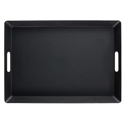 G.E.T. 17" x 24" Black Non-Skid Healthcare Abs Room Service Tray