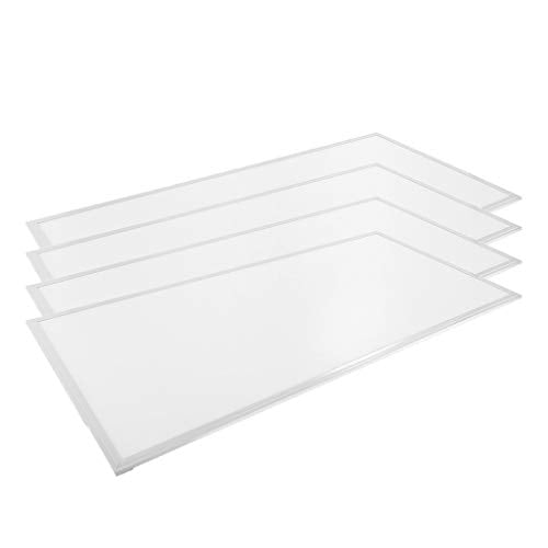 NUWATT 2x4 ft LED Panel Troffer Edge Lit (4 Pack) 72W, 4000K, 8,300 Lumens, 120V-277V AC/DC; 0-10V Dimmable, UL DLC Listed, 50,000 Life Hours - color: 4000K, size: 2x4 FT
