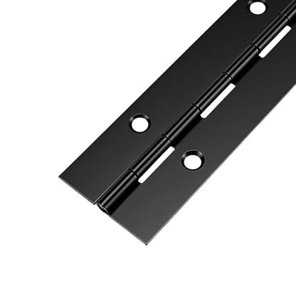 MANCHAP 20 PCS Continuous Piano Hinges, 8 x 1.1 Inch Stainless Steel 0.03 inch Leaf Thickness Black Folding Hinges for Cabinets, Door, Wooden Box