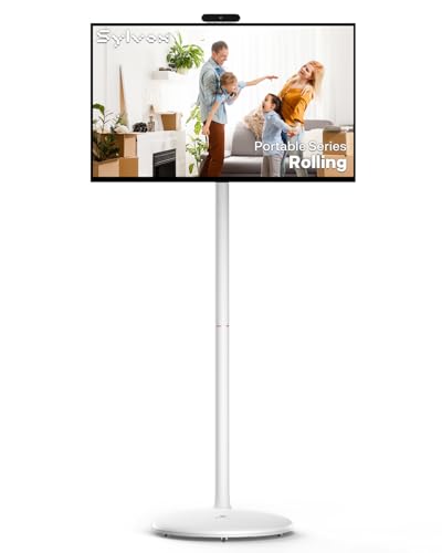 SYLVOX 27" Smart Rolling Display with Stand, Built-in 4-5H Battery - size: 27''