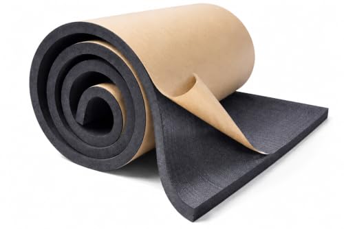 XCEL Marine Foam Roll with Self Adhesive - Black 60" x 16" x 1/2" Closed Cell Foam Rubber Water Resistant Padding Sheet - Home, Marine, Garage, Automotive, Crafts & Cosplay (Black, 60" x 16" x 1/2") - color: Black, size: 60" x 16" x 1/2"