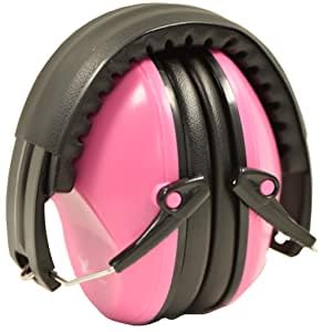 G & F Products Earmuff hearing protection with low profile passive folding design 26dB NRR and reduces up to 125dB - color: Pink, Black, Army Green – 3 Pack