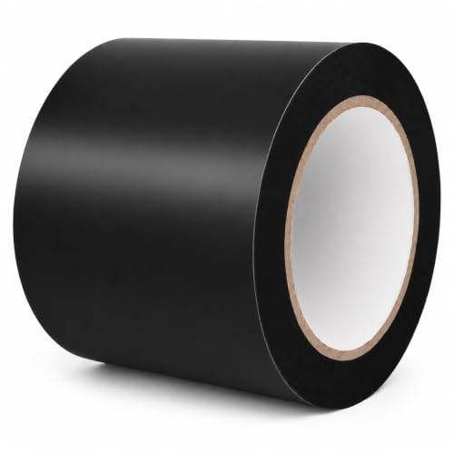 GGR Supplies CVT-536 Black Vinyl Floor Marking Tape, 4 x 36 Yards - color: Black, size: 4 in. x 36 yds.
