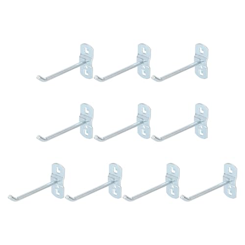 uxcell 10pcs Square Pegboard Hooks 4.2" Supermarket Shelf Rack Hook Metal - size: 4.2 Inch