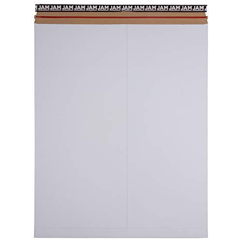 JAM PAPER Stay-Flat Photo Mailer Envelopes with Peel & Seal Closure - 17 x 21 - White - Sold Individually - color: 17" X 21", size: Sold Individually