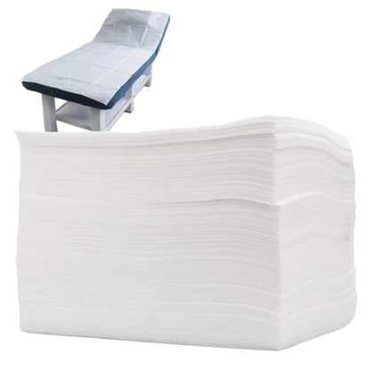 100PCS Disposable Bed Sheets, Disposable Massage Table Sheets, Disposable Bed Covers for SPA Lash Wax Tattoo Salon, Non Woven Fabric, 71" x 31" White - color: White