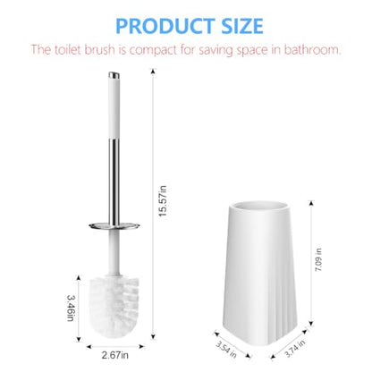 SetSail Toilet Brush, Holder Toilet Brushes for Bathroom,White,2 Packs - color: White, size: 2 packs