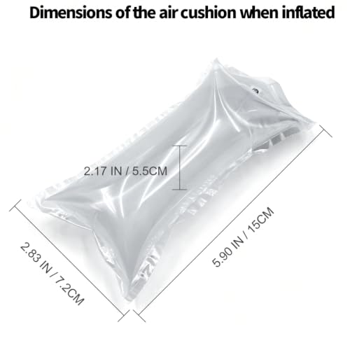 400 Count Air Pillows for Shipping, Inflatable Air Cushion Bags Roll with Pump, Leak-Proof Bag Stuffing for Shape, Reusable Packaging Filler Supplies for Shipping Moving Box, 3.54'' x 7.87''