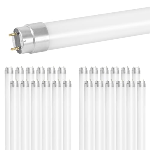 Sylvania 25 Pack 4 Foot T8 LED Tube Lights, 12W, Dimmable, Bi-Pin Base, 2000 LMS, 3000K, Warm White, Plug and Play, Type A, Fluorescent Light Bulbs Replacement, Frosted Finish - (41274) - color: Warm White