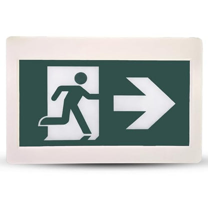 Nothing But LEDs Green Running Man LED Exit Sign with Battery Backup, White | Emergency Exit Light with Double Face, Commercial Grade, 120/347V, Hardwired Exit Lights for Business Indoor, UL, 4-Pack - size: Pack of 4