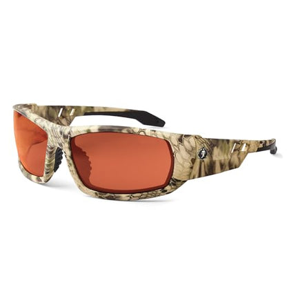 Ergodyne Skullerz ODIN Safety Glasses Sunglasses, Impact Resistant Z87.1+ - color: Kryptek Highlander Frame, Copper Lens