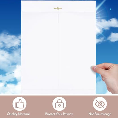 Teling 50 Pcs Manilla Clasp Envelopes Kraft Closure - color: White, size: 10*13