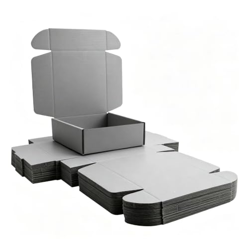 KAXILU Grey Cardboard Boxes Shipping Packaging Boxs 20pcs Shipping Boxs Suitable E-Commerce Packaging Small L6xW6xH2 inch - color: Grey-1, size: Small-L6xW6xH2 inch