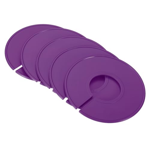 PATIKIL Clothes Dividers, 12 Pack Closet Clothing Rack Size Dividers Blank Labels Sorting Round Separator for Closet, Purple - color: Purple