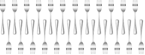 New Star Foodservice Bead Pattern 18/0 Stainless Steel Salad Fork, 6.6-Inch, Set of 12, Commercial Grade (Pack of 2) - size: Salad Fork (6.6-Inch) (Pack of 2)