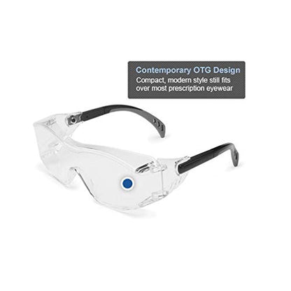 Gateway Safety 6966 Cover2 Safety Glasses Protective Eye Wear - Over-The-Glass (OTG), IR Filter Shade 5.0 Lens, Black Temple