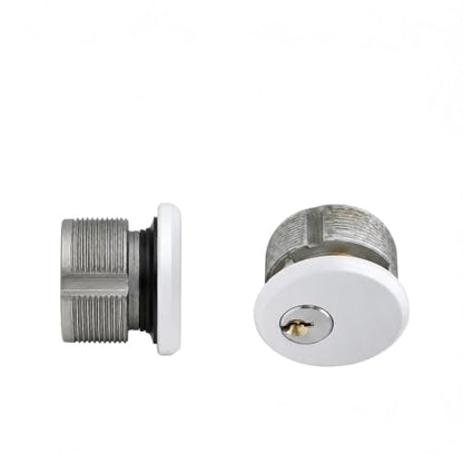 Double Cylinder Lock - Aluminum Silver, 2 Pack - color: Aluminum Silver, size: 2 Pack, style: Keyed Cylinder