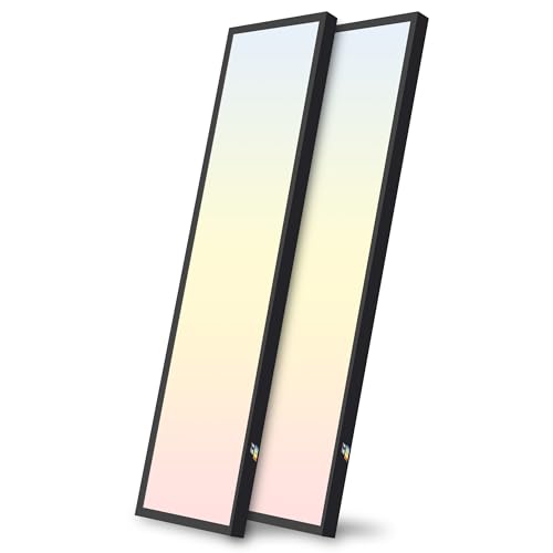 hykolity 1x4 LED Flat Panel Light,4800LM,3CCT 3000K/4000K/5000K - color: Black, size: 1x4Ft 2-pack