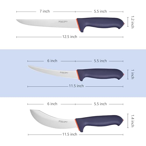 3 PCS Butcher Knife Set, Professional Meat Cutting Knives - style: 3PCS Knife Set