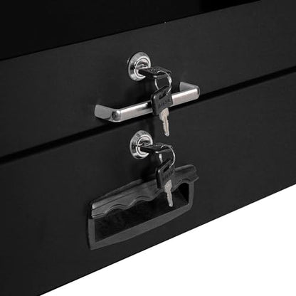 Global Industrial Counter Top CRT Security Computer Cabinet, Black, 24-1/2"W x 22-1/2"D x 27"H