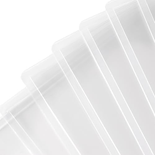 PINGEUI 50 Pack 8.5 x 11 Inches Menu Cover Sleeves, 2 View Restaurant Menu Covers, Top-Loading Clear Menu Sleeves for Restaurant Menus and Price Lists
