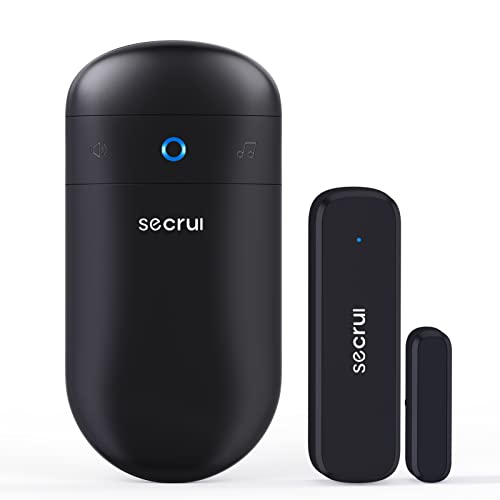 SECRUI Door Chime, Door Open Sensor Chime for Business/Home when Entering, Adjustable Volume, Easy installation, 400ft Range, 52 Chimes, M508+D7 - color: BLACK, size: 1 Receiver+1 Sensor