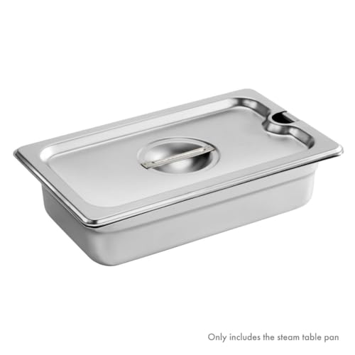 New Star Foodservice 1/4 Size Stainless Steel Steam Table Pan, 10.5 x 6.4 x 2.5 Inches, 18/8 Stainless Steel, 24 Gauge, NSF Certified (Set of 6) - size: 1/4, style: 2.5" Deep