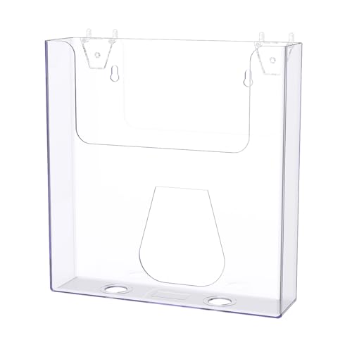 Marketing Holders PegBoard Catalog Holder Clear Plastic 8.5" Literature Display Peg Board Large Brochure Display Advertisement Organizer - size: 8 1/2"W PegBoard Mount