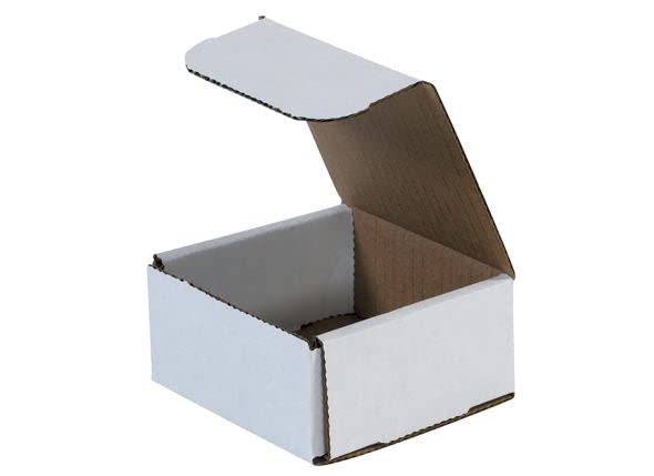 Secure Seal Shipping Boxes - 3x3x2" Mailers - White Foldable Corrugated Cardboard Packaging for Mailing, Moving, Storage, and Organizing - Strong Lightweight Foldable (Bulk 50 Pack) - size: 3x3x2 Pack of 50
