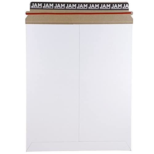 JAM PAPER Stay-Flat Photo Mailer Envelopes with Peel & Seal Closure - 11 x 13 1/2 - White - 6 Rigid Mailers/Pack - color: 11" X 13 1/2", size: 6 per Pack