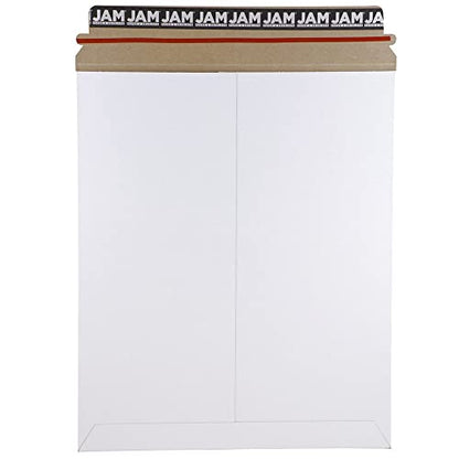 JAM PAPER Stay-Flat Photo Mailer Envelopes with Peel & Seal Closure - 11 x 13 1/2 - White - 6 Rigid Mailers/Pack - color: 11" X 13 1/2", size: 6 per Pack