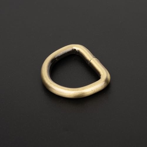 Country Brook Design - Welded D-Rings (3/4 Inch) - color: Brushed Brass, size: 25 (Pack of 1)
