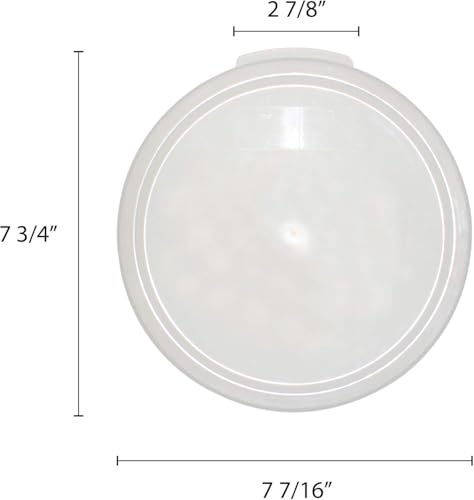 TrueCraftware- Translucent Round Polypropylene Food Storage Container Lid Fits 2 and 4 Qt. Round Containers Replacement Lid for Meal Prep Kitchen Pantry Commercial Restaurant - color: Lid - Fits 2&4qt