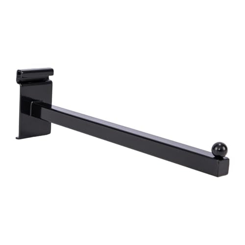 SSWBasics 12 inch Straight Square Black Faceout for Wire Grid and Grid Wall