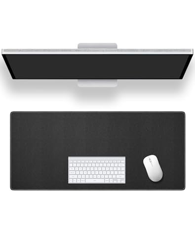 ALOANES Non-Slip Extended Mouse Pad Office&Home Desk Mat Stitched Edge - color: Classic Black, size: 27.6L x 11.8W inches
