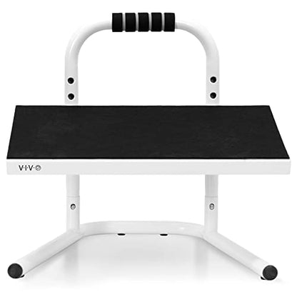 VIVO White Ergonomic Height Adjustable Foot Rest Platform, STAND-FT01W - color: White