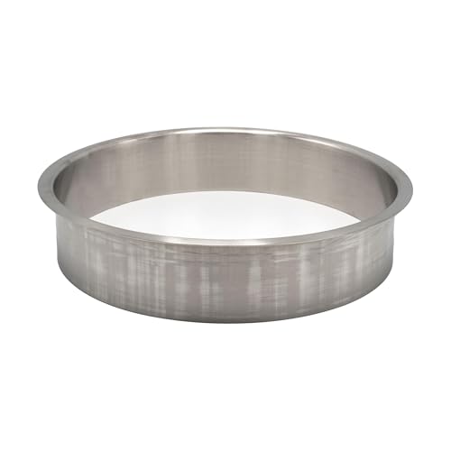 Outwater 8" (Nominal) Diameter x 2" Height 304 Polished Stainless Steel Trash Grommets for Countertop Inserted Trash Chutes - size: 8in. Dia x 2in. H