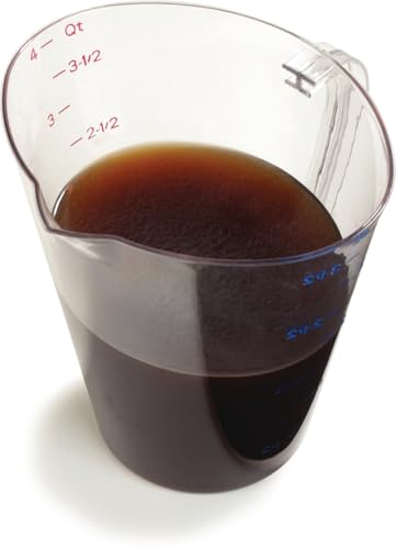 Carlisle FoodService Products 4314407 Commercial Plastic Measuring Cup, 1/2 Gallon, Clear - size: 1/2 Gallon, style: Modern