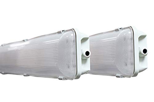 Orilis 2 FT 4500K 36W LED Vapor Tight Lights | Commercial Indoor/Outdoor Hardwired IP65 Waterproof Fixtures | 3600 Lumens | Detachable LED Strips (2-Pack)