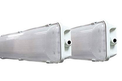 Orilis 2 FT 4500K 36W LED Vapor Tight Lights | Commercial Indoor/Outdoor Hardwired IP65 Waterproof Fixtures | 3600 Lumens | Detachable LED Strips (2-Pack)